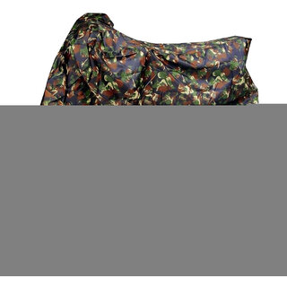                       AutoRetail Dust Proof Two Wheeler Polyster Cover for Hero Passion Pro (Mirror Pocket, Jungle Color)                                              