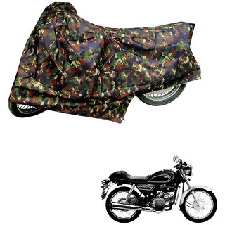                       AutoRetail Two Wheeler Polyster Cover for Hero Splendor Pro Classic with Sun Protection (Mirror Pocket, Jungle Color)                                              