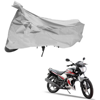                       AutoRetail UV Resistant Two Wheeler Polyster Cover for Yamaha SS 125 (Mirror Pocket, Silver Color)                                              
