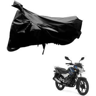                       AutoRetail UV Resistant Two Wheeler Polyster Cover for Bajaj DisPolyster Cover 100 (Mirror Pocket, Black Color)                                              