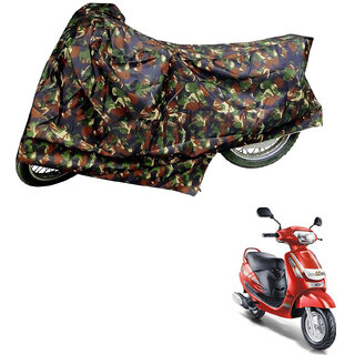                       AutoRetail Dust Proof Two Wheeler Polyster Cover for Mahindra Duro DZ (Mirror Pocket, Jungle Color)                                              