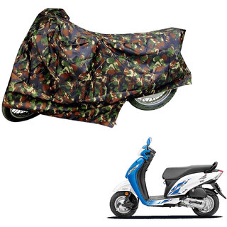                       AutoRetail Two Wheeler Polyster Cover for Honda Activa i with Sun Protection (Mirror Pocket, Jungle Color)                                              