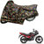 AutoRetail Dust Proof Two Wheeler Polyster Cover for Hero Glamour (Mirror Pocket, Jungle Color)