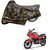 AutoRetail Two Wheeler Polyster Cover for Bajaj Pulsar 220 F with Sun Protection (Mirror Pocket, Jungle Color)