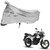AutoRetail UV Resistant Two Wheeler Polyster Cover for Yamaha SZ-R (Mirror Pocket, Silver Color)