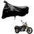 AutoRetail UV Resistant Two Wheeler Polyster Cover for Bajaj Avenger Street 150 DTS-I (Mirror Pocket, Black Color)