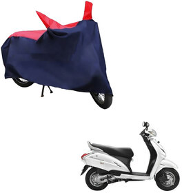 AutoRetail UV Resistant Two Wheeler Polyster Cover for Honda Activa (Mirror Pocket, Red and Blue Color)