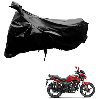                       AutoRetail UV Resistant Two Wheeler Polyster Cover for Hero Hunk (Mirror Pocket, Black Color)                                              