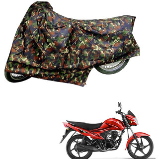                       AutoRetail Dust Proof Two Wheeler Polyster Cover for Suzuki Hayate (Mirror Pocket, Jungle Color)                                              