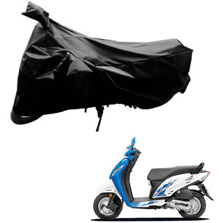                       AutoRetail UV Resistant Two Wheeler Polyster Cover for Honda Activa i (Mirror Pocket, Black Color)                                              