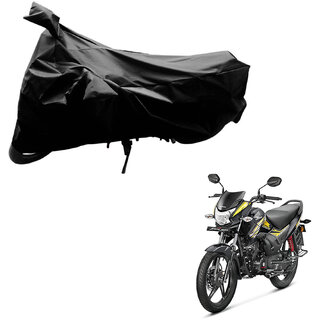 AutoRetail UV Resistant Two Wheeler Polyster Cover for Honda CB Shine SP (Mirror Pocket, Black Color)