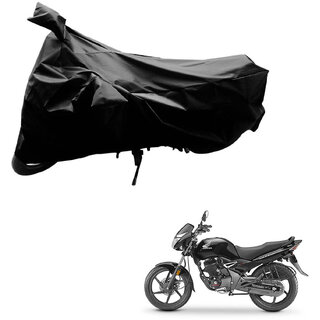                       AutoRetail UV Resistant Two Wheeler Polyster Cover for Honda CB Unicorn (Mirror Pocket, Black Color)                                              