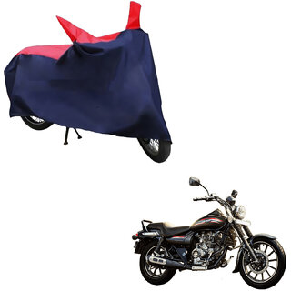                       AutoRetail Two Wheeler Polyster Cover for Bajaj Avenger Street 150 DTS-I with Mirror Pocket (Red and Blue Color)                                              