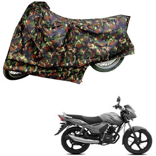                       AutoRetail Two Wheeler Polyster Cover for TVS Star City with Sun Protection (Mirror Pocket, Jungle Color)                                              
