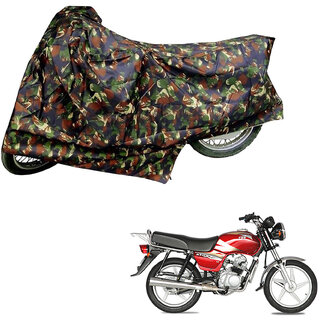                       AutoRetail Two Wheeler Polyster Cover for TVS Star Lx with Sun Protection (Mirror Pocket, Jungle Color)                                              