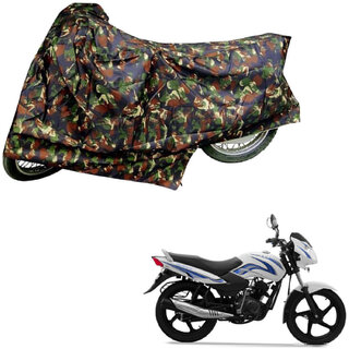                       AutoRetail Two Wheeler Polyster Cover for TVS Star Sport with Sun Protection (Mirror Pocket, Jungle Color)                                              