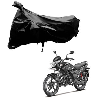                       AutoRetail Two Wheeler Polyster Cover for Hero Passion XPRO with Mirror Pocket (Black Color)                                              