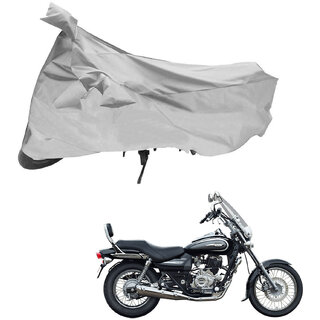                       AutoRetail Dust Proof Two Wheeler Polyster Cover for Bajaj Avenger 220 Cruise (Mirror Pocket, Silver Color)                                              
