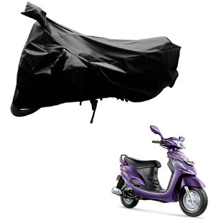                       AutoRetail UV Resistant Two Wheeler Polyster Cover for Mahindra Rodeo RZ (Mirror Pocket, Black Color)                                              