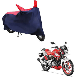                       AutoRetail UV Resistant Two Wheeler Polyster Cover for Hero Xtreme (Mirror Pocket, Red and Blue Color)                                              