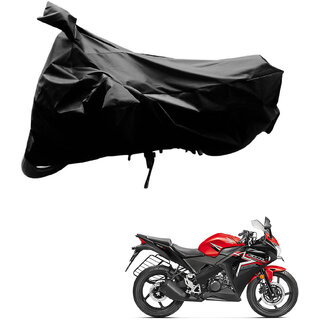                      AutoRetail Two Wheeler Polyster Cover for Honda CBR 150R with Mirror Pocket (Black Color)                                              