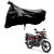AutoRetail UV Resistant Two Wheeler Polyster Cover for Hero Passion Pro TR (Mirror Pocket, Black Color)