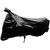 AutoRetail UV Resistant Two Wheeler Polyster Cover for Hero Passion Pro TR (Mirror Pocket, Black Color)
