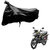 AutoRetail UV Resistant Two Wheeler Polyster Cover for Honda CB Shine SP (Mirror Pocket, Black Color)