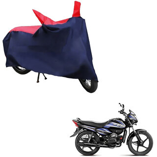                       AutoRetail Two Wheeler Polyster Cover for Hero Splendor NXG with Mirror Pocket (Red and Blue Color)                                              