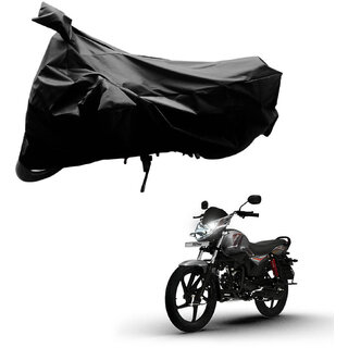                       AutoRetail Two Wheeler Polyster Cover for Mahindra Pantero with Mirror Pocket (Black Color)                                              