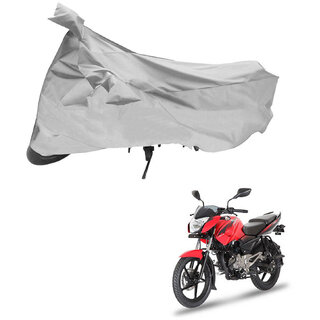                       AutoRetail Two Wheeler Polyster Cover for Bajaj Pulsar 135 LS with Sun Protection (Mirror Pocket, Silver Color)                                              
