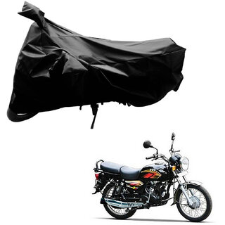                       AutoRetail UV Resistant Two Wheeler Polyster Cover for TVS Max 4R (Mirror Pocket, Black Color)                                              