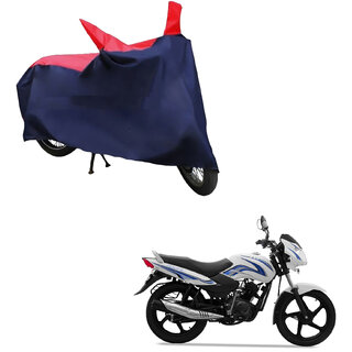                       AutoRetail UV Resistant Two Wheeler Polyster Cover for TVS Star Sport (Mirror Pocket, Red and Blue Color)                                              