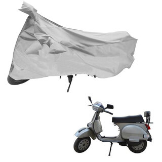                       AutoRetail Dust Proof Two Wheeler Polyster Cover for LML Select 4 KS (Mirror Pocket, Silver Color)                                              