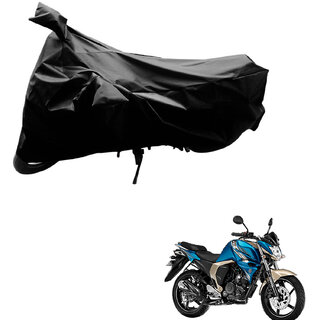                       AutoRetail Two Wheeler Polyster Cover for Yamaha FZ S Ver 2.0 with Mirror Pocket (Black Color)                                              