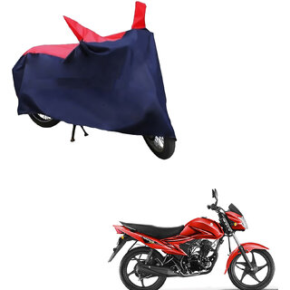                       AutoRetail Two Wheeler Polyster Cover for Suzuki Hayate with Mirror Pocket (Red and Blue Color)                                              