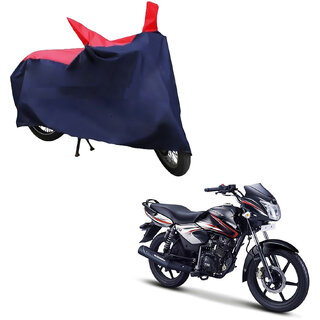                       AutoRetail Two Wheeler Polyster Cover for TVS Phoenix with Mirror Pocket (Red and Blue Color)                                              