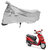 AutoRetail Weather Resistant Two Wheeler Polyster Cover for Hero Duet (Mirror Pocket, Silver Color)