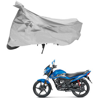                       AutoRetail Two Wheeler Polyster Cover for Honda Livo with Sun Protection (Mirror Pocket, Silver Color)                                              