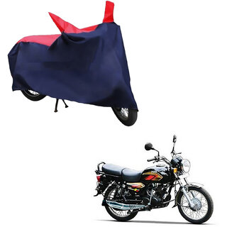                       AutoRetail Two Wheeler Polyster Cover for TVS Max 4R with Mirror Pocket (Red and Blue Color)                                              