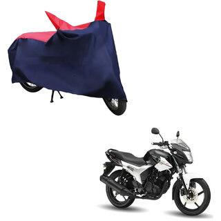                       AutoRetail Two Wheeler Polyster Cover for Yamaha SZ-R with Mirror Pocket (Red and Blue Color)                                              