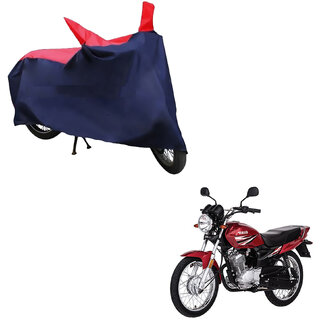                       AutoRetail Two Wheeler Polyster Cover for Yamaha YBR 125 with Mirror Pocket (Red and Blue Color)                                              