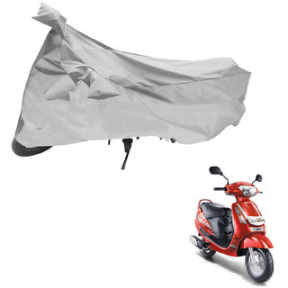                       AutoRetail Weather Resistant Two Wheeler Polyster Cover for Mahindra Duro DZ (Mirror Pocket, Silver Color)                                              