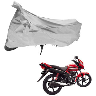                       AutoRetail UV Resistant Two Wheeler Polyster Cover for Honda Dream Yuga (Mirror Pocket, Grey Color)                                              