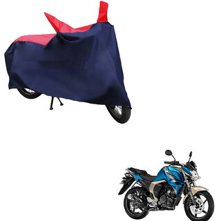                       AutoRetail Custom Made Two Wheeler Polyster Cover for Yamaha FZ S Ver 2.0 (Mirror Pocket, Red and Blue Color)                                              