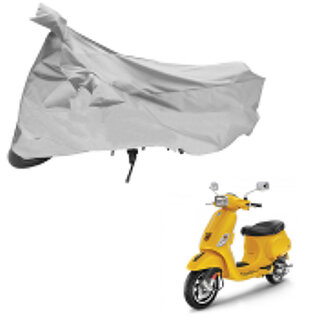                       AutoRetail UV Resistant Two Wheeler Polyster Cover for Piaggio Vespa SXL 150 (Mirror Pocket, Grey Color)                                              
