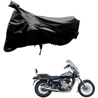                       AutoRetail Two Wheeler Polyster Cover for Bajaj Avenger 220 Cruise with Sun Protection (Mirror Pocket, Black Color)                                              