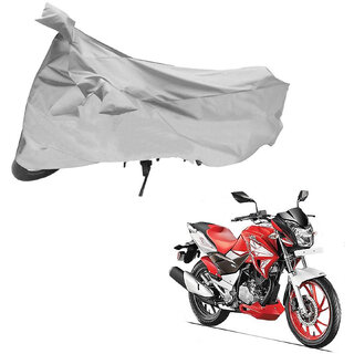                       AutoRetail Custom Made Two Wheeler Polyster Cover for Hero Xtreme (Mirror Pocket, Grey Color)                                              