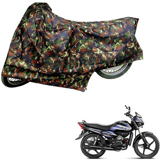                       AutoRetail Two Wheeler Polyster Cover for Hero Splendor NXG with Mirror Pocket (Jungle Color)                                              