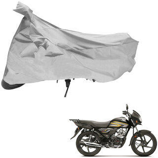                      AutoRetail Custom Made Two Wheeler Polyster Cover for Honda CD 110 Dream (Mirror Pocket, Grey Color)                                              